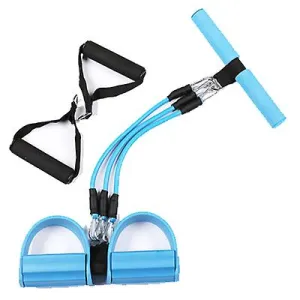 26.5*60cm blue Pedal tensioner three-tube pedal elastic rope multifunctional fitness equipment AZ18297