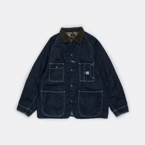 Indigo Denim Cactus Coverall with 8oz Lining (Off-White)