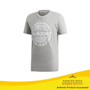 Adidas Circled Graphic Tee MediumGreyHeather/GlowBlue