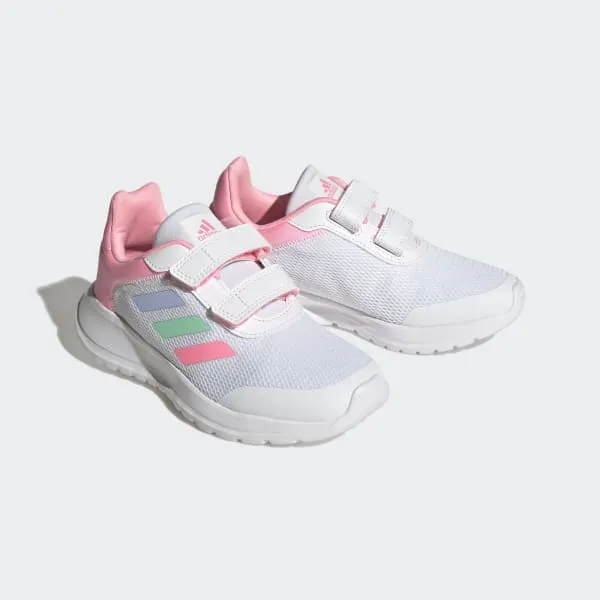 Adidas Kid's Tensaur Run Shoes - Cloud White / Blue Dawn / Beam Pink