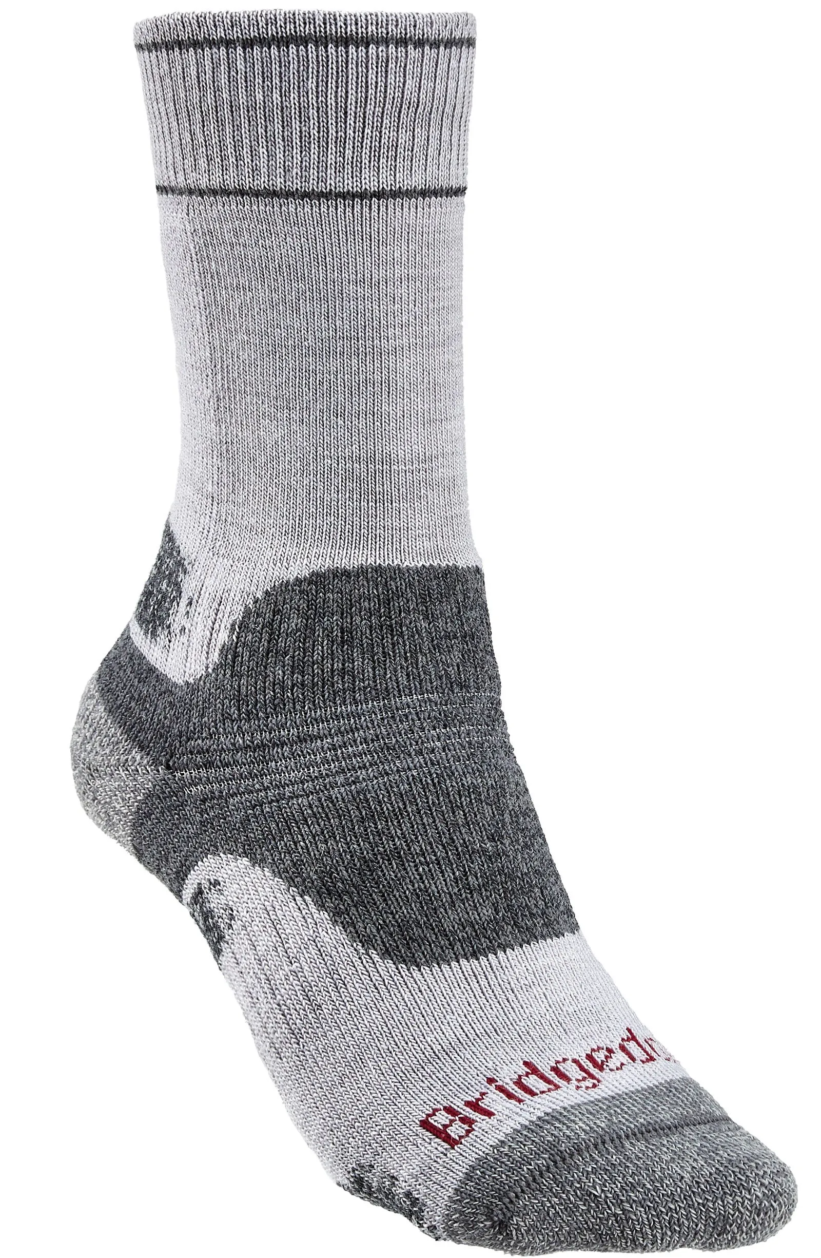 Womens Bridgedale Midweight Merino Wool Performance Hiking Crew Socks, Model BR-710644