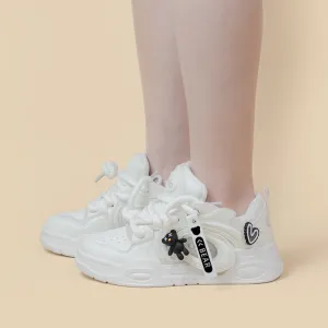 Creepy Teddy White Runners