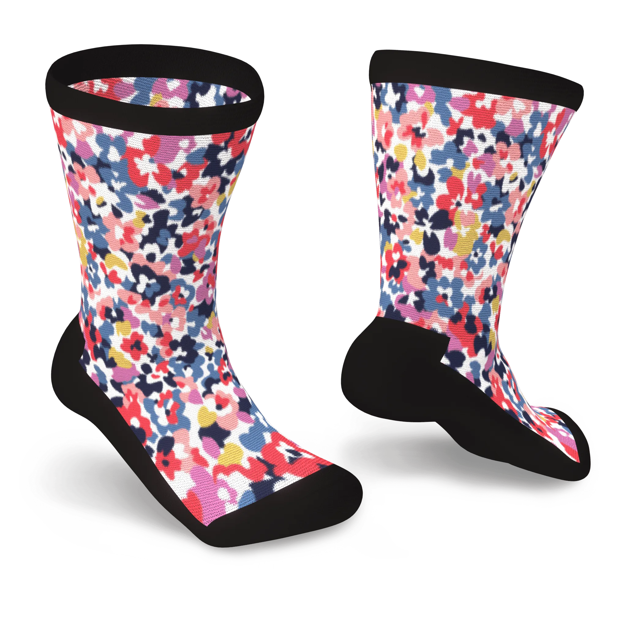 Flower Patch Non-Binding Diabetic Socks