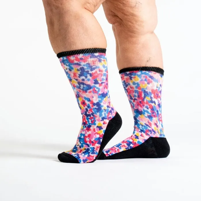 Flower Patch Non-Binding Diabetic Socks