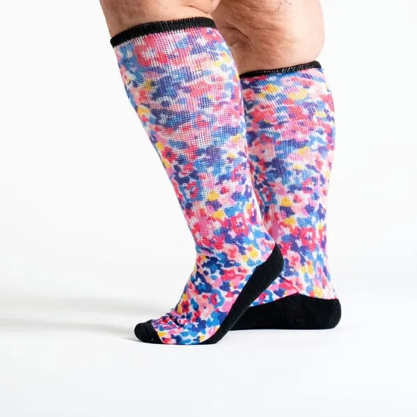 Flower Patch Non-Binding Diabetic Socks