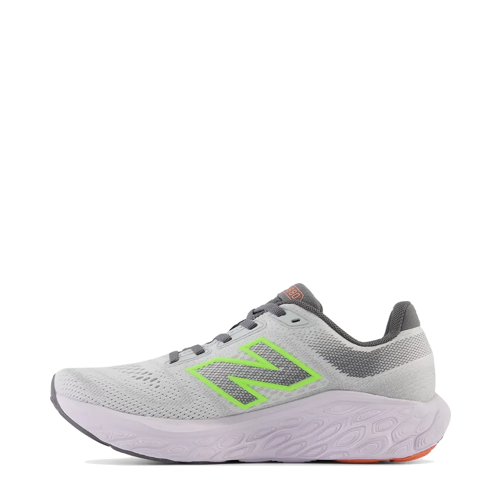 New Balance Women's Fresh Foam X 880v14 in Grey Matter with Taro and Bleached Lime Glo