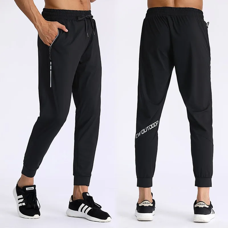 Summer Men Pants Ice Cool Casual Breathable Lightweight Quick Dry Trousers Men's Long Pants Male Black Pants Pencil Pants