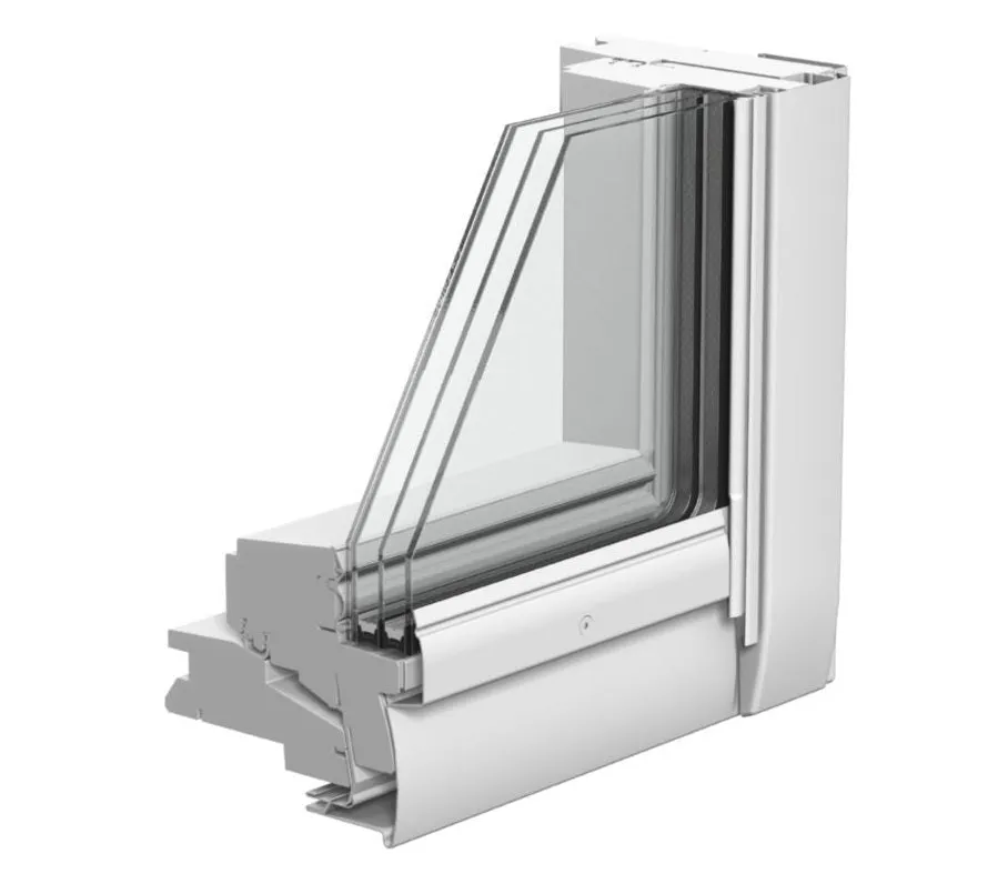 VELUX GGL CK01 2067 High Energy Efficiency Glazing White Painted Centre-Pivot Window (55 x 70 cm)